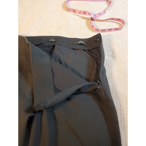 LOFT Women's High Waist Curvy Skinny Pants Sz 6 Dark Gray Side Zip Career - Picture 4 of 9